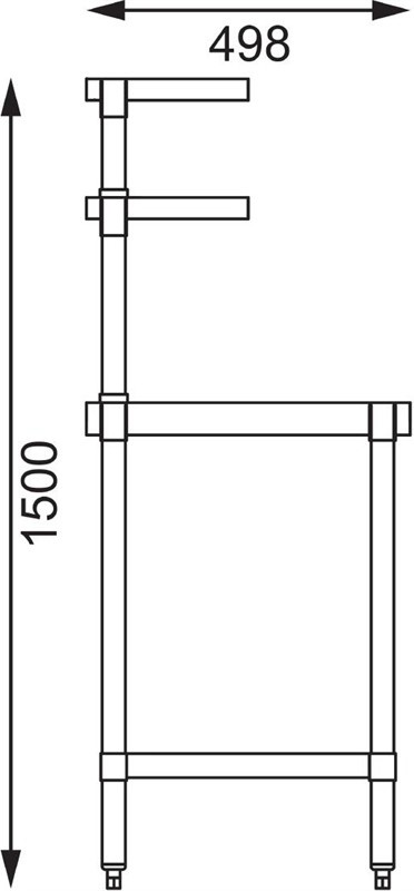  Vogue Stainless Steel Prep Station 1200x600mm 