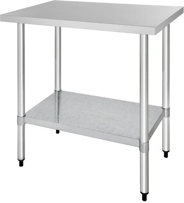 Vogue Stainless Steel Prep Table 900mm 