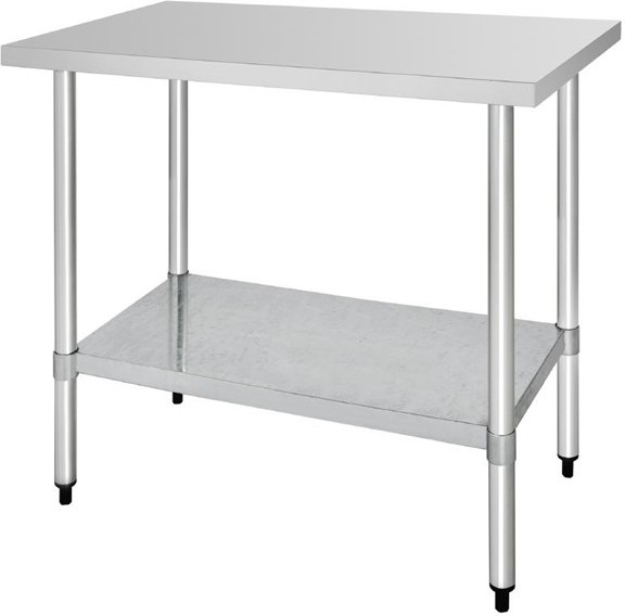  Vogue Stainless Steel Prep Table 1200mm 
