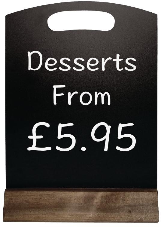 Olympia Freestanding Table Top Blackboard 225 x 150mm 