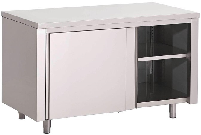  Gastro M Gastro-M S/S working table with sliding doors 