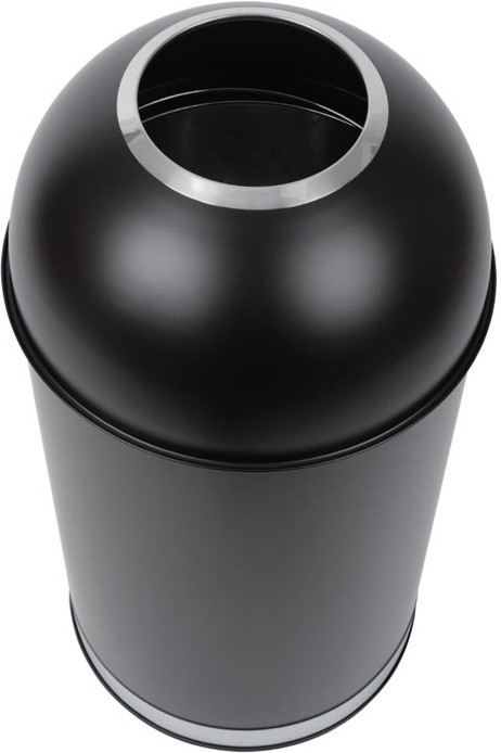  Bolero Steel Open Lid Bullet Bin Black 40Ltr 