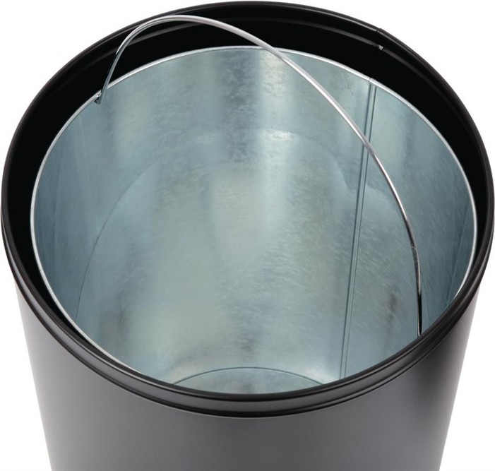  Bolero Steel Open Lid Bullet Bin Black 40Ltr 