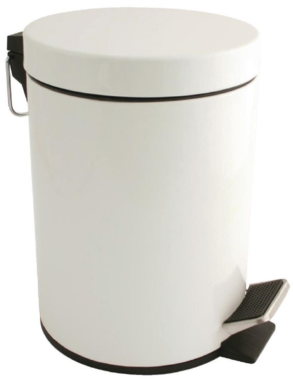  Bolero White Pedal Bin 5ltr 