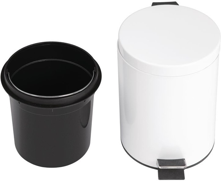  Bolero White Pedal Bin 5ltr 