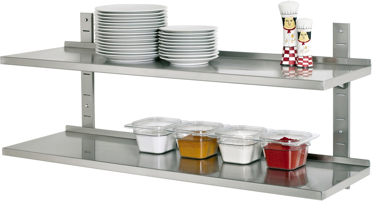  Bartscher Wall shelf set, 1200x355 complete 