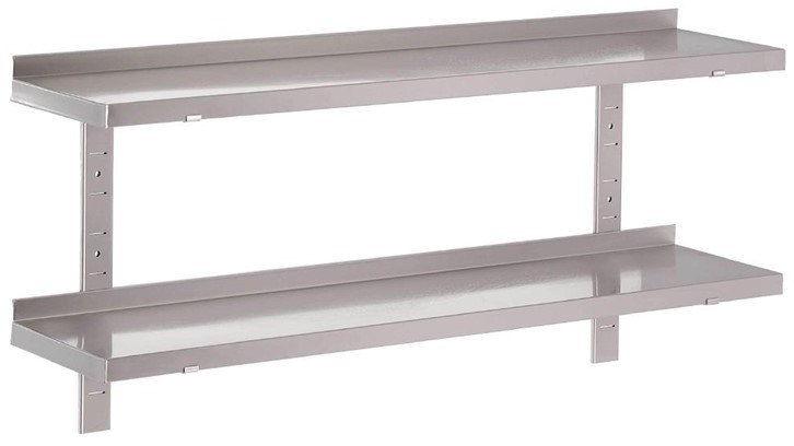  Gastro M Stainless Steel Wall Shelf without supports 1000mm width 