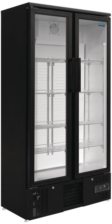  Polar G-Series Upright Back Bar Cooler with Hinged Doors 490Ltr 