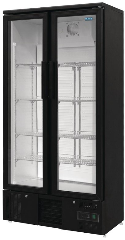  Polar G-Series Upright Back Bar Cooler with Hinged Doors 490Ltr 