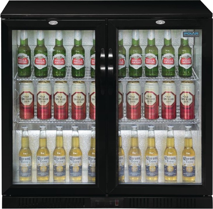  Polar G-Series Back Bar Cooler with Hinged Doors 208Ltr 