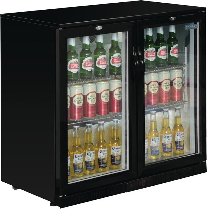  Polar G-Series Back Bar Cooler with Hinged Doors 208Ltr 
