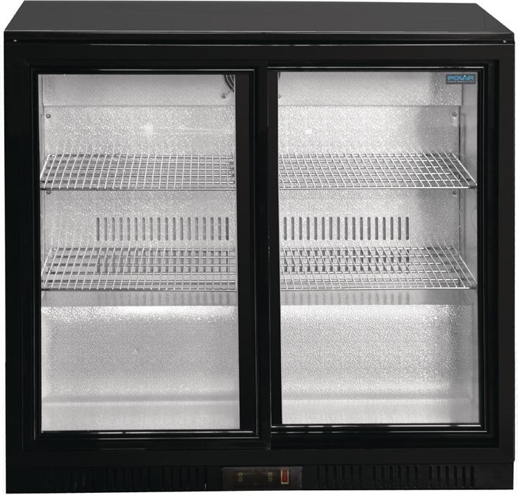  Polar G-Series Back Bar Cooler with Sliding Doors 208Ltr 