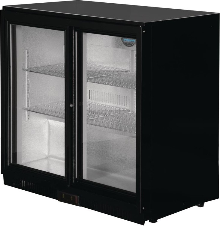  Polar G-Series Back Bar Cooler with Sliding Doors 208Ltr 