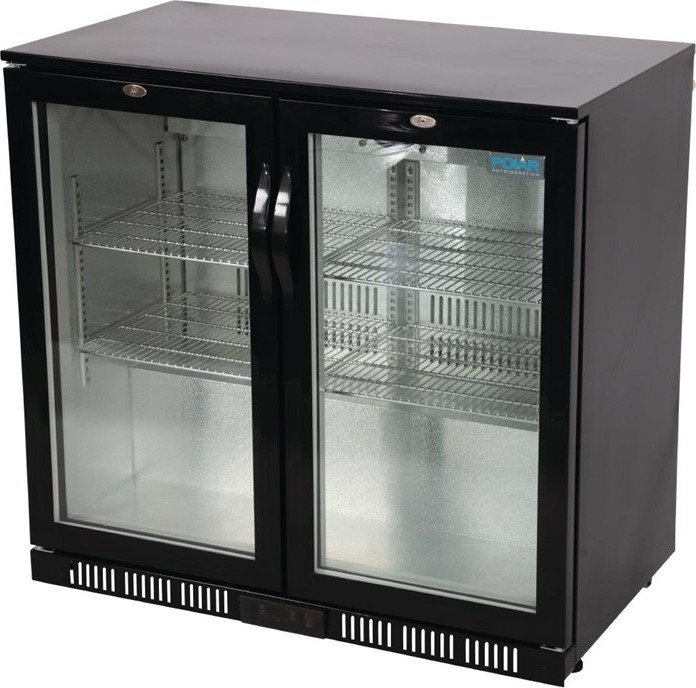  Polar G-Series Back Bar Cooler with Hinged Doors 198Ltr 