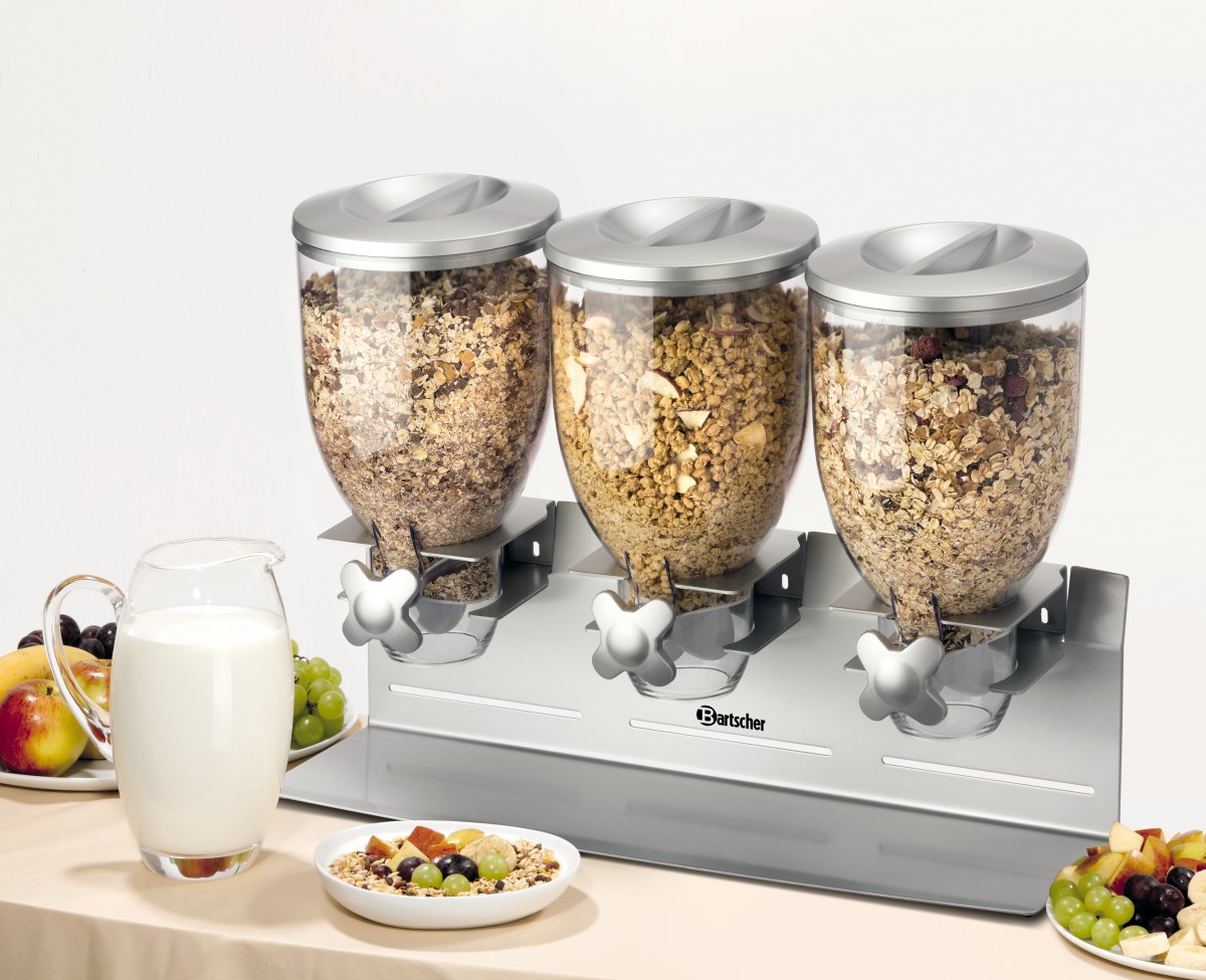  Bartscher 3-piece cereal dispenser 