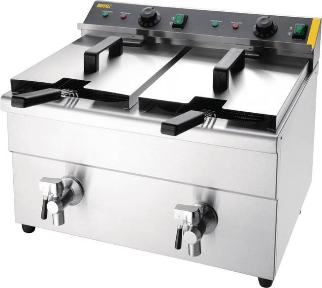  Buffalo Twin Tank Induction Fryer 2x3kW 