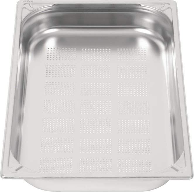  Vogue Heavy Duty Stainless Steel Perforated 1/1 Gastronorm Pan 65mm 