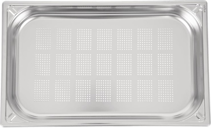  Vogue Heavy Duty Stainless Steel Perforated 1/1 Gastronorm Pan 65mm 