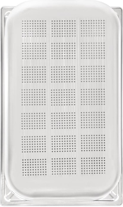  Vogue Heavy Duty Stainless Steel Perforated 1/1 Gastronorm Pan 150mm 