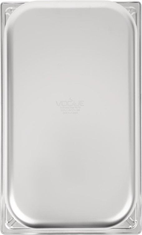  Vogue Heavy Duty Stainless Steel 1/1 Gastronorm Pan 100mm 