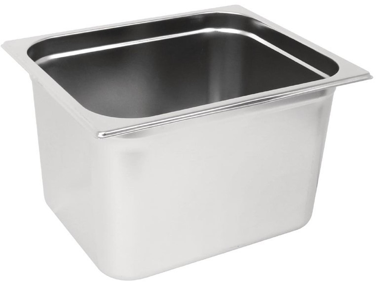  Vogue Stainless Steel Gastronorm 2/3 Pan 200mm 