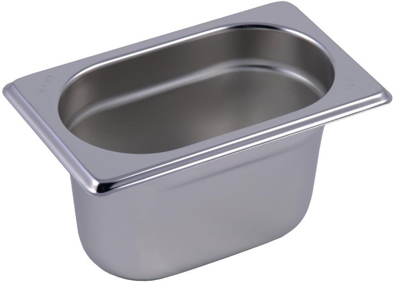  Gastro M Stainless Steel Gastronorm Pan 1/9GN 100mm 