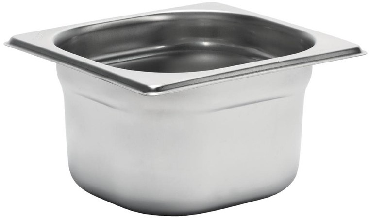  Gastro M Stainless Steel Gastronorm Pan 1/6GN 100mm 
