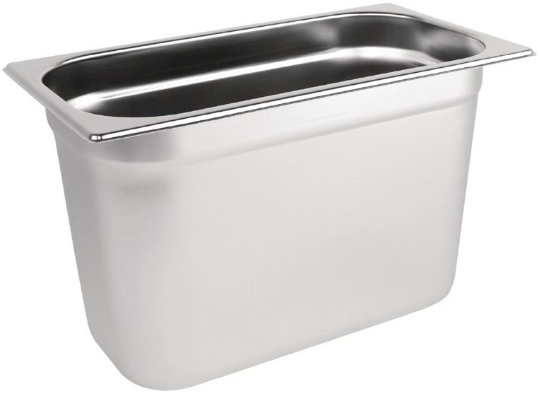  Vogue Stainless Steel 1/3 Gastronorm Pan 200mm 