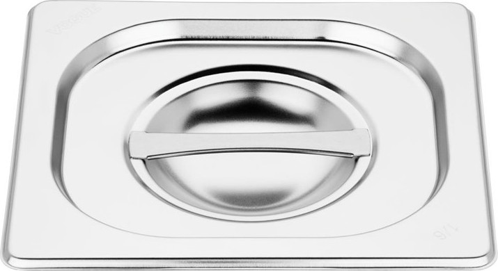  Vogue Stainless Steel Gastronorm Pan Set with Lids 1/6 (Pack of 4) 