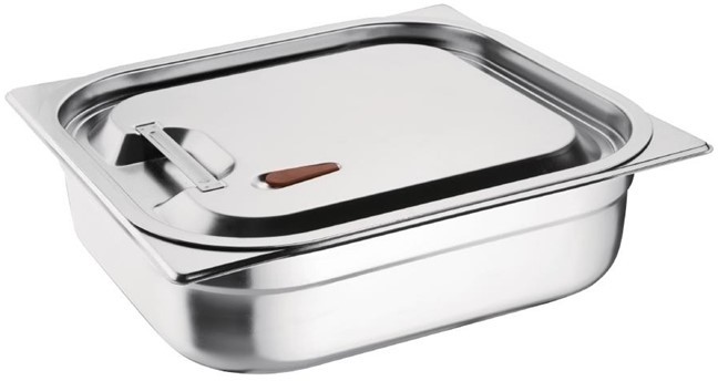  Vogue Stainless Steel and Silicone Sealable 1/2 Gastronorm Lid 