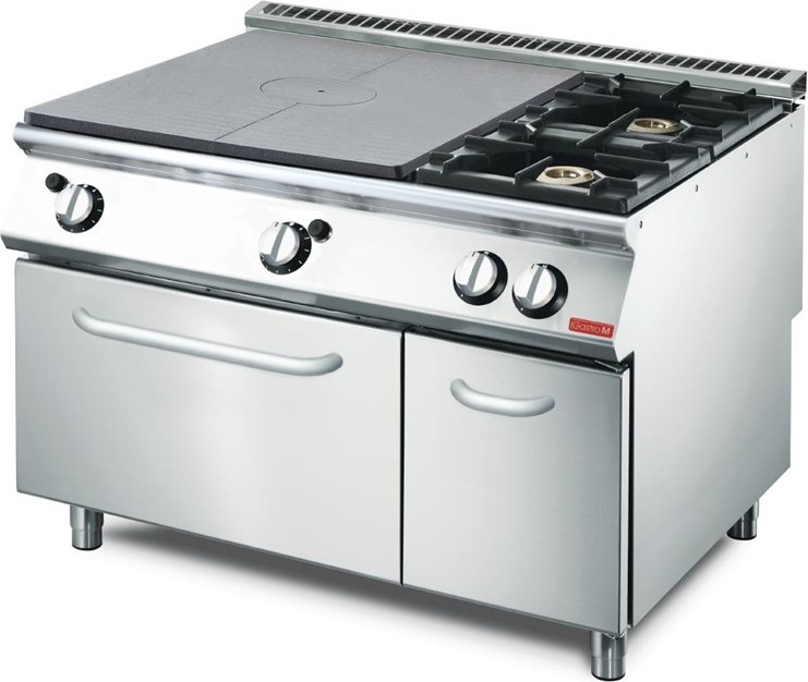  Gastro M Gas Solid Top range, wirh burners and gas oven GM70/120 TPFCFGB 
