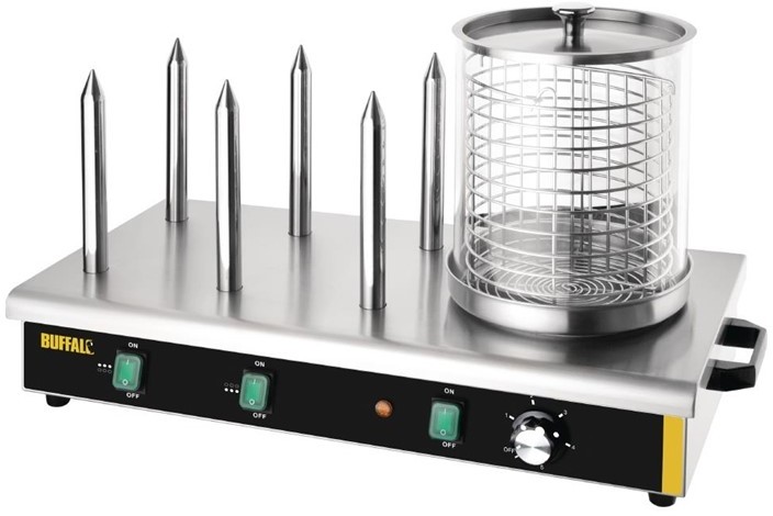  Buffalo Hot dog warmer with 6 spikes 