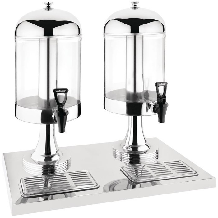  Olympia Double Juice Dispenser with Drip Tray 