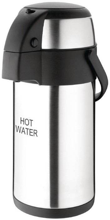 Olympia Pump Action Airpot Etched 'Hot Water' 3Ltr 