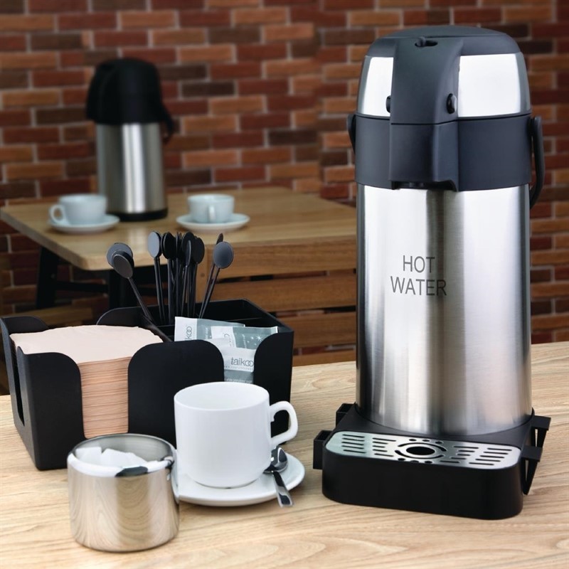  Olympia Pump Action Airpot Etched 'Hot Water' 3Ltr 