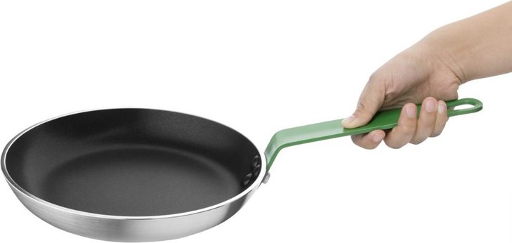  Hygiplas Non-Stick Teflon Aluminium Platinum Plus Frying Pan with Green Handle 200mm 