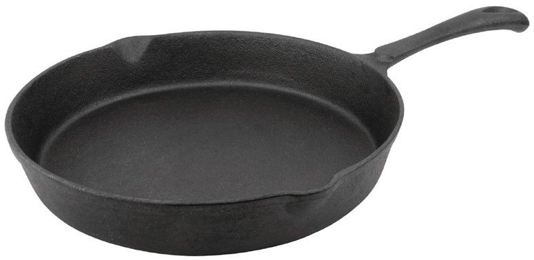 Vogue Round Cast Iron Skillet Pan 255mm 