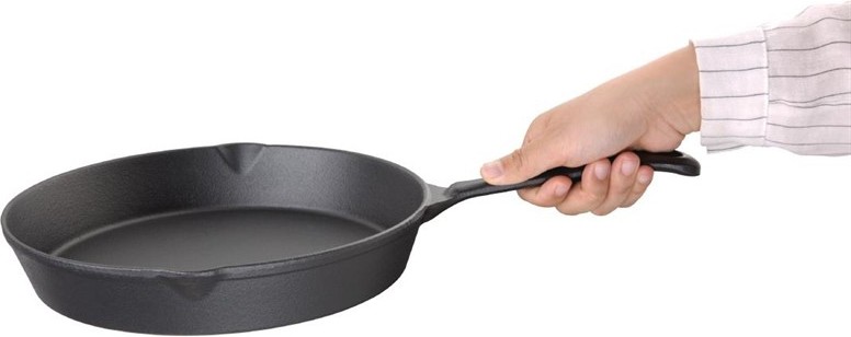  Vogue Round Cast Iron Skillet Pan 255mm 