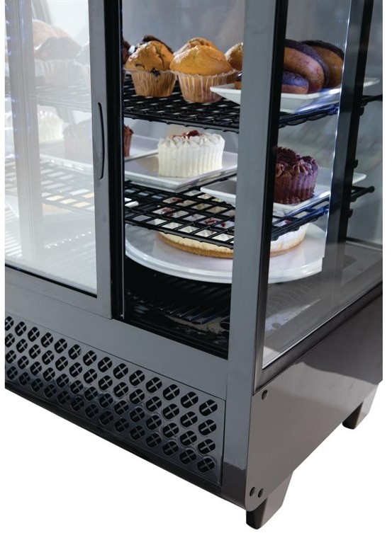  Polar C-Series Countertop Food Display Fridge 100Ltr Black 