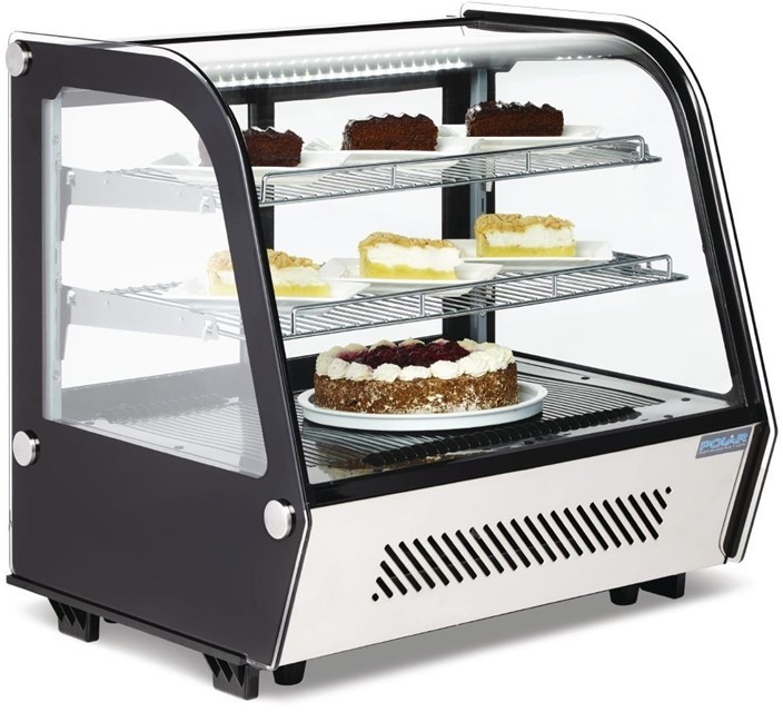  Polar G-Series Countertop Food Display Fridge 120Ltr Black 