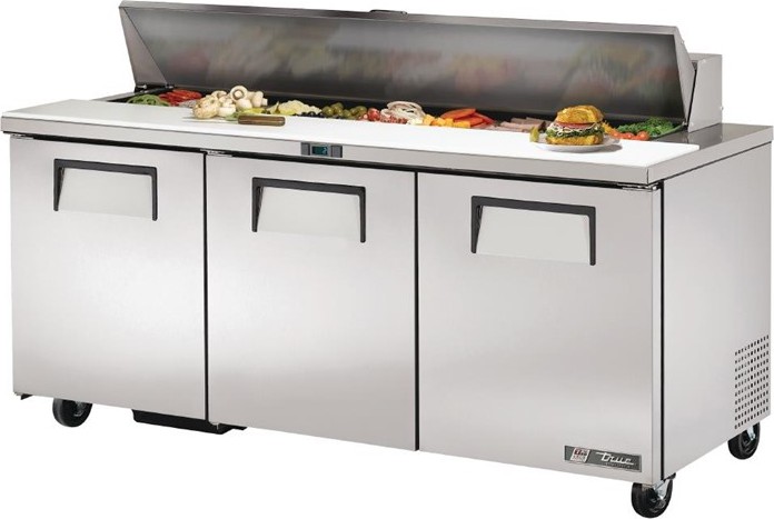  True Salad Prep Counter 3 Door 538Ltr TSSU-72-18 