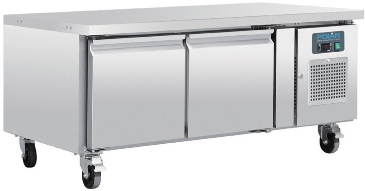  Polar U-Series Double Door Chef Base Fridge 