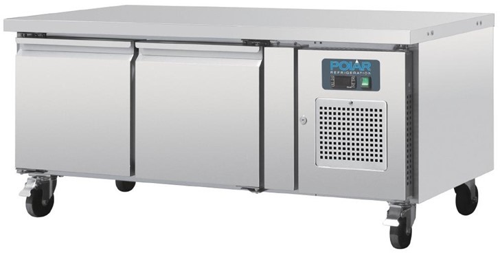  Polar U-Series Double Door Chef Base Fridge 