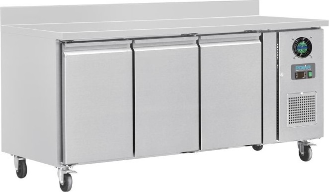  Polar U-Series Triple Door Counter Freezer with Upstand 417Ltr 