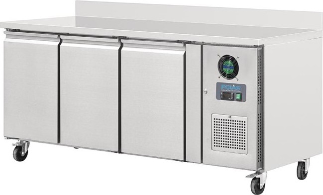  Polar U-Series Triple Door Counter Freezer with Upstand 417Ltr 