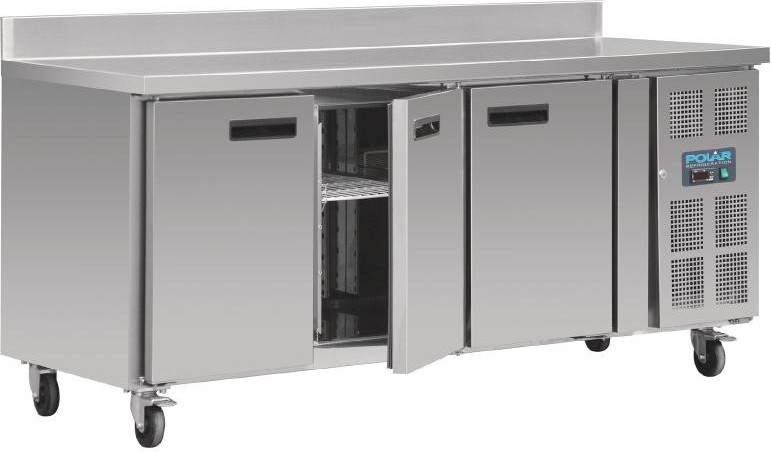  Polar U-Series Triple Door Counter Freezer with Upstand 417Ltr 