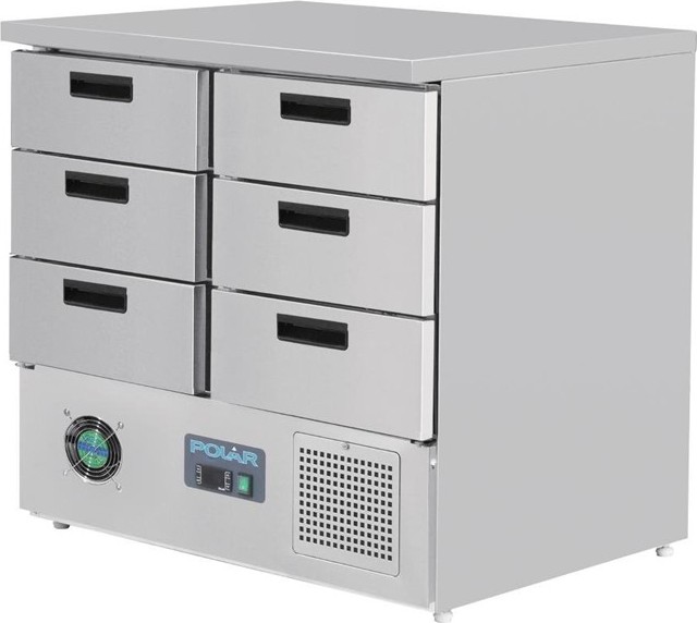  Polar G-Series Refrigerated Counter with 6 Drawers 240Ltr 