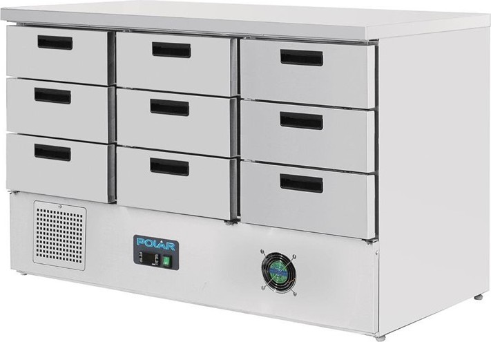  Polar G-Series Refrigerated Counter with 9 Drawers 368Ltr 
