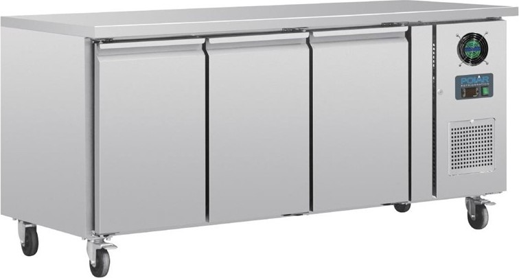  Polar U-Series Triple Door Counter Freezer 417Ltr 