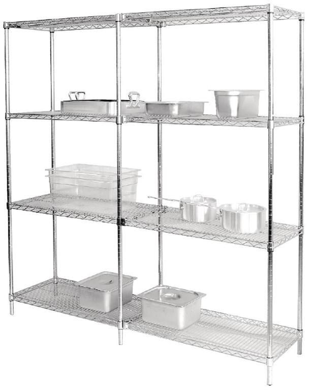  Vogue Chrome Wire Shelves 915x457mm (Pack of 2) 